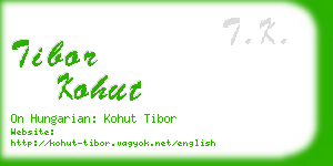 tibor kohut business card